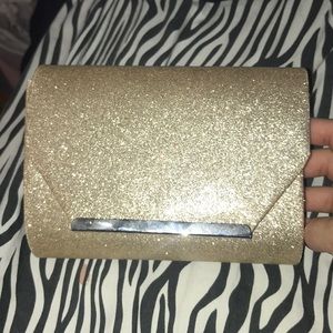 Sparkly golden clutch